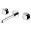 Grifo bimando de lavabo empotrado cromo de Imex